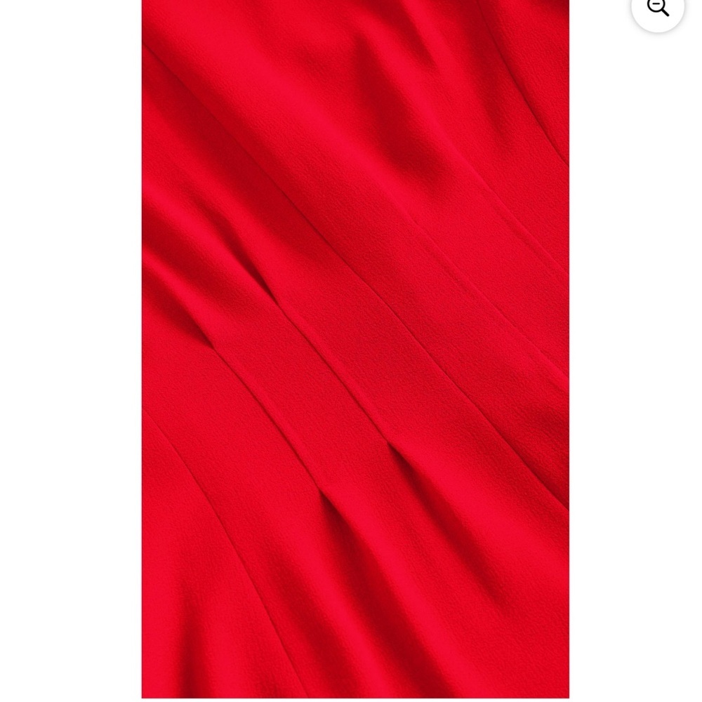 City Chic Collarless Fully Lined Tie Front Jacket Blazer Red Size 18 - Picture 5 of 13